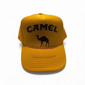 Camel Yellow Mesh Trucker Hat
